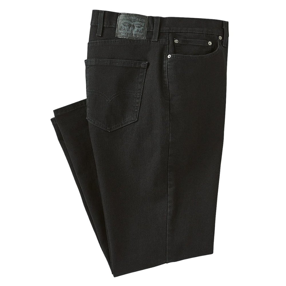LEVI'S 541 Athletic Taper Stretch Mens Jeans 42x38 Black Big Tall 18757-0105 XXL